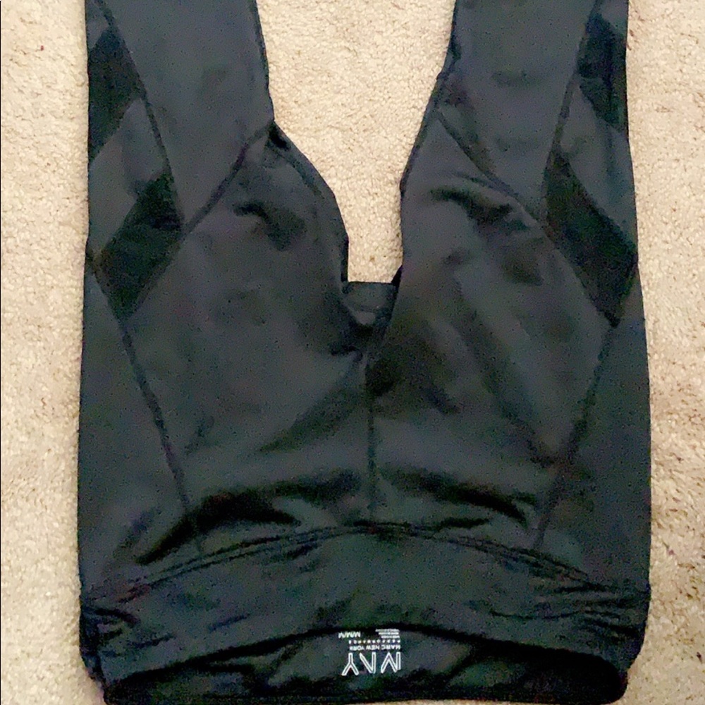 Black cut out see-through workout pants